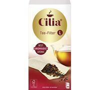 Cilia Filtro da tè, misura L, 80 pezzi, marrone naturale