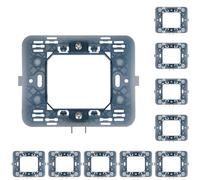 CILIA Supporto Compatibile Con MATIX, Supporto Per Scatola 502 503 504 507, Supporti in Plastica per Interruttori e Prese, Supporto 2/3/4/6 Moduli (10 Pezzi Azzurro Chiaro, 2 Moduli)