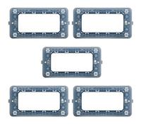 CILIA Supporto Compatibile Con MATIX, Supporto Per Scatola 502 503 504 507, Supporti in Plastica per Interruttori e Prese, Supporto 2/3/4/6 Moduli (5 Pezzi Azzurro Chiaro, 4 Moduli)