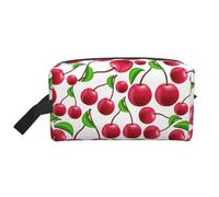 Ciliegie rosse stampate, Borsa per il trucco Borsa per cosmetici Borsa da viaggio portatile da viaggio Borsa per trucco Organizer