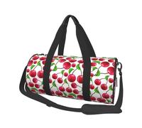 Ciliegie rosse stampate, Borsone da viaggio di grande capacità Borsa rotonda Borsa da viaggio sportiva Borsa da viaggio Borsa da fitness