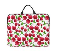 Ciliegie rosse stampate, Custodia per laptop da 14 pollici, borsa per notebook, custodia per laptop, valigetta con maniglia