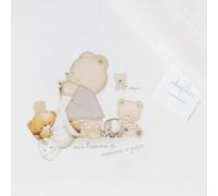 Ciliegina Set 3 Lenzuola Culla 100% Cotone Completo + sotto con elastici Federa Bambino Bambina idea regalo (Neutro)