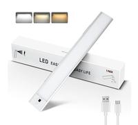 CILIENG Luce Armadio LED 30CM Con Sensore di Movimento, 3000K/4000K/6000K Dimmerabile Sottopensile Con Magnetica Adesiva, Ricaricabile Lampada per Cucina