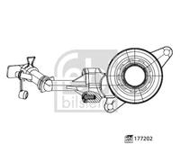 Cilindretto centrale 177202 FEBI BILSTEIN per FIAT DUCATO Pianale piatto/Telaio