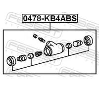 Cilindretto freno Assale posteriore 0478-KB4ABS FEBEST per MITSUBISHI