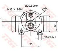 Cilindretto freno posteriore destro-sinistro TRW BWF303