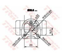 TRW Cilindretto freno BWF157 - posteriore destro - per Renault Rapid Kasten
