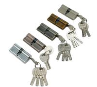 Cilindri di serratura, Cilindro for porta con cilindro a doppia chiave in zinco da 1 pz(White)