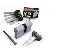 Cilindro sagomato k2 3200-c securemme ott.nich.satin chiavi 5 mm 100 30+70 Secur