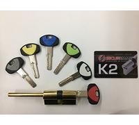 Cilindri Securemme K2 3200 OTTONE LUCIDO mm. 30-30 PREDISPOSTO PER IL POMOLO