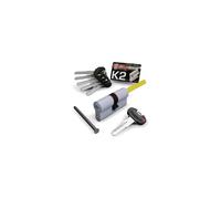 Securemme cilindro cromo satinato k2 con codolo 5 chiavi mm. 60 (30+30) - Secure