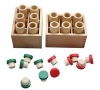 Cilindri Sonori per Bambini, Giochi Educativi per l'Apprendimento Precoce, Giocattoli Auditivi in Legno con Scatole Sonore, per Compleanno Natale Educazione Asilo Abilità Motorie Necessità Speciali