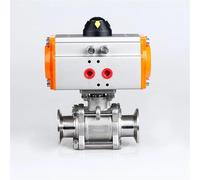 Cilindro a doppio effetto con valvola a sfera a tre morsetti con piattaforma alta in acciaio inossidabile a tre pezzi DN20 SS304