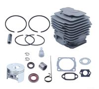 Cilindro a foro grande da 46 mm e kit pistone compatibile con motosega Ms028 028av 028wb Set di ricostruzione del motore con guarnizioni, guarnizioni e cuscinetti per lavori di taglio pesanti
