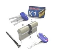 Cilindro a profilo europeo SECUREMME serie 3100 - K1 - nichelato, con 5 chiavi