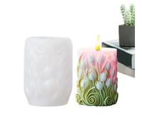 cilindro artigianale - forma di silicone flessibile, produttore di cera strutturato, di sapone decorativo | di casting in resina in rilievo creativo, strumento di formazione delle
