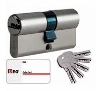 Cilindro Cavers ISEO City ISR6-1 ingresso chiave + 1 pulsante - Stessa variatura V9 AGL004302 - Nichelato? 30B x 30 mm