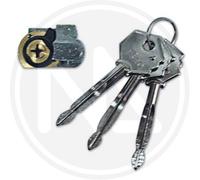 Cilindro a croce 990 iseo acciaio 3 chiavi Iseo