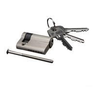 Cilindro cilindrico da 45 mm, in ottone, per porte interne e d'ingresso, mezzo cilindro ignifugo con 3 chiavi