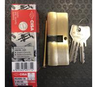 CILINDRO CISA C2000 INFILARE MM.79 C (39,5+39,5) OTTONE 3 CHIAVI CODICE 0G300-18