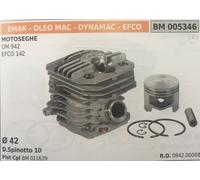 CILINDRO COMPLETO DI PISTONE E SEGMENTI BRUMAR BM005346 EMAK-OLEO MAC e altri