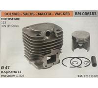 CILINDRO COMPLETO DI PISTONE E SEGMENTI BRUMAR BM006183 DOLMAR-SACHS e altri