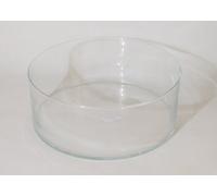 Cilindro D. 25 H. 8 Cm in Vetro Contenitore per Decorazioni E Composizioni