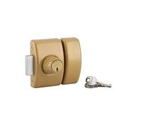 Serratura a chiavistello Design 5 per porta d'ingresso, cilindro da 40 mm, acciaio, 3 chiavi, bronzo - THIRARD