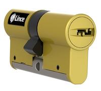 Cilindro di alta sicurezza LINCE C7 L30+60, triplo blocco brevettato, anti-bumping, anti-rottura, funzione antipanico, 5 chiavi reversibili, certificato EN 1303:2016.