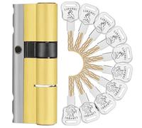 Cilindro di chiusura, Sostituzione della serratura a 10 chiavi for porta d'ingresso di sicurezza grado C, cilindro con pomolo, Defiant Double(A37.5b62.5 L100mm)