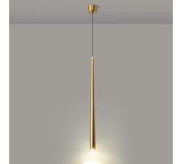 Cilindro di luce a sospensione postmoderno minimalista in ferro battuto 3W Lampadari a LED Tubo lungo Lampada a sospensione Villa Scala Soffitto Downlight Decor Faretto Compatibile con Isola della cuc