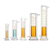 Cilindro di misura graduato a doppio strato Borosilicato di vetro Cilindro di misura liquido per esperimenti scientifici di laboratorio (500ml)