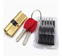 Cilindro di Serratura Ottone Eccentricità 65 70 80 90 95 100 110 Millimetri Serratura AB Chiave Anti-Theft Pure Brass Porta Di Portello Maniglia Camera Estesa(85(42.4 42.5))