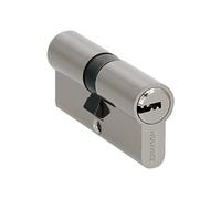 Cilindro di sicurezza 30 x 30 mm. Leva lunga nichelata con 5 chiavi