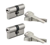 Cilindro di sicurezza Trafic6 Set 2KA 30x30 mm 10 chiavi identiche Nichelato