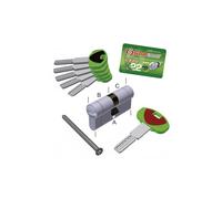 Cilindro doppio cromo satinato EVOK22 CHIAVE 35/50 mm 1+5 chiavi 0K22