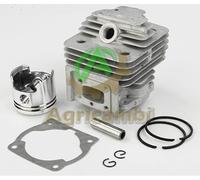 Cilindro e pistone decespugliatore trivella 52 cc completo di guarnizione 44 mm
