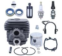 Cilindro e Pistone Kit per STIHL TS410 TS420 Tagliacemento, AUMEL Cilindro con Pistone Guarnizione Candela Filtro Carburante 16 in 1 Ricambi Parti di Troncatrice