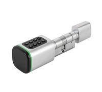 Cilindro elettronico a combinazione per casa, quattro metodi di sblocco, protezione IP: IP5x, porta di ricarica Micro Type-C per spessore porta 1,4-1,8" e foro standard europeo (bianco)