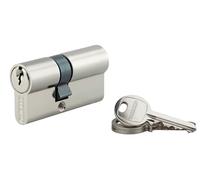 Cilindro europeo a doppia entrata SA 25x35mm, antisfilamento, nichel, 3 chiavi - THIRARD