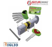 Cilindro Europeo Alta Sicurezza SECUREMME EVO K22 TOP Modulare con Pomolo 5+1 C.