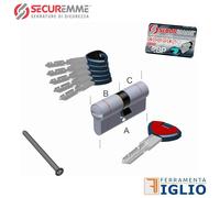 Cilindro Europeo Anti Topolino Alta Sicurezza SECUREMME EVO K28P Chiavi 5+1 Cant