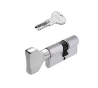 Cilindro Europeo ISEO R6 35/45 Nichel Pomolo Piatto Lato 35