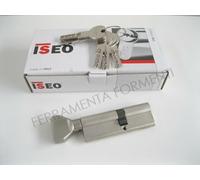 cilindro europeo Iseo R6 serratura porta cromo opaco con pomolo mm 65 70 80 90