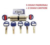 CILINDRO EUROPEO MOTTURA VIPER CON 5 CHIAVI + 2 CHIAVI CANTIERE