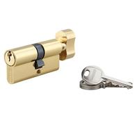 Cilindro europeo per serratura a pomolo SA 30Bx35mm, antisfilamento, ottone, 3 chiavi - THIRARD