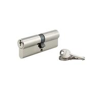 Cilindro europeo SA 45 x 45 mm nichelato, 3 chiavi con vite di 45 mm - THIRARD