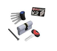CILINDRO EUROPEO SAGOMATO K2 3200-C SECUREMME OTT.NICH. 5 CHIAVI VARIE MISURE
