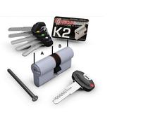 Cilindro sagomato k2 3200-c securemme ott.nich.satin chiavi 5 mm 100 30+70 Secur